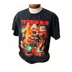Terrifier Terror Threads Men’s Black T-Shirt Size XL Clown Horror